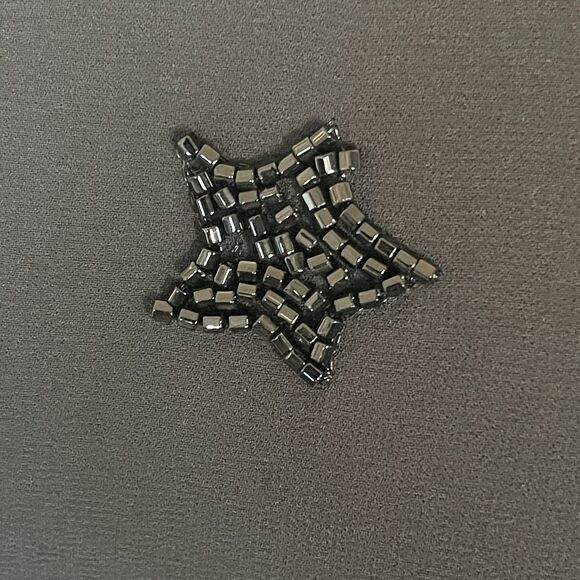 Chaser Womens Blouse Sz XS Boxy Star Beaded Sequins Baddie Witchy Gothic Vampy - Picture 6 of 14